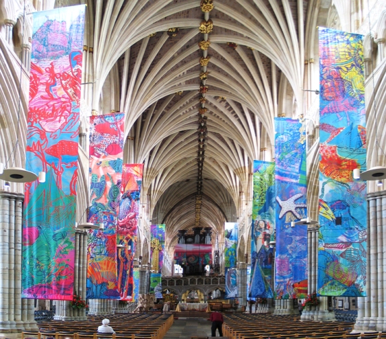 EXETER CATHEDRAL BANNERS Devon Schools  by Tony Minnion
