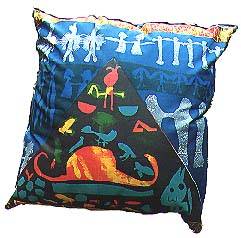 screen printed cushion from Oaktree  School