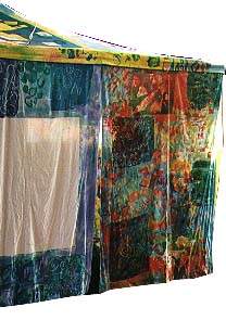 Inside Rosemary sensory tent