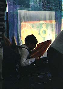 Inside Rosemary sensory tent