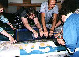 The teachers screen printing