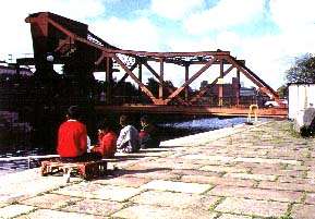 Year 6 started the project by drawing the swing bridge at Shadwell Basin.