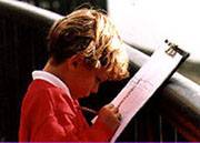 St. Peter's pupil making observational drawing