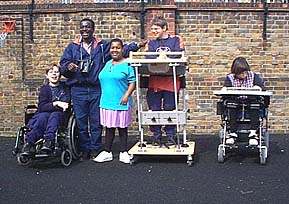 Richard Cloudesley pupils with Philip Kwame Apagya