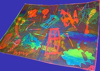 View of finished banner