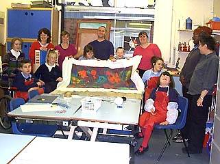 View of finished banner