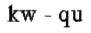 KW  in TWI alphabet