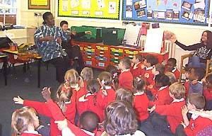 Amoafi teaching Ghanian song