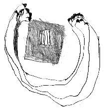 Pupil's drawing from Horniman Museum visit