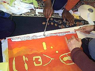adding poem lines to headdress