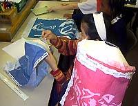 working on headdresses