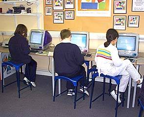 pupils in the computer suite