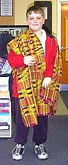 Sandhurst pupils modelling clothes from the handling collection
