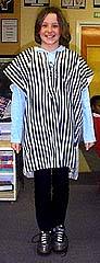 pupils modelling clothes from the handling collection