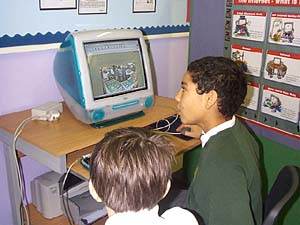 pupils looking at documented pages