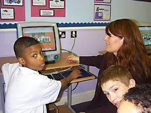 pupils looking at documented pages