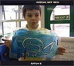 pupils from New Woodlands mono-printing