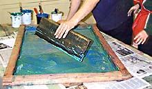mono-printing through screens