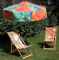 umbrella and deck chairs from New Woodlands School