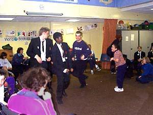story-telling in the hall