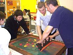 screen printing the introductory banner