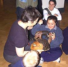 Rectory Paddock school visiting the African Worlds exhibition