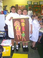 Christ Church Primary School hand-painting on screen
