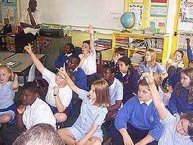 Christ Church pupils in classsroom