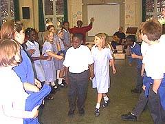 Christ Church pupils in hall
