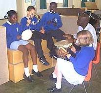 Christ Church pupils in hall