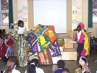 Christ Church pupils in hall practising