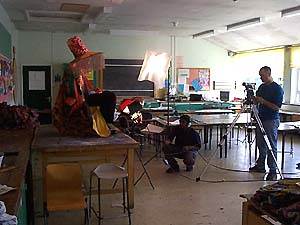 making the video at Malory
