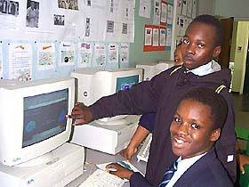 Pupils in ICT suite
