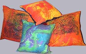 Screen printed DREAM cushions at Brent Knoll