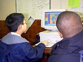 Pupil placing shape on virtual banner